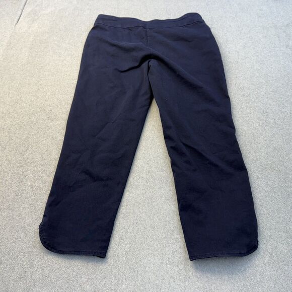 Croft Barrow Pants Women's 14 Blue The Effortless Stretch Ankle Pull On - Picture 2 of 11